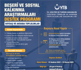YTB KARDEŞ TOPLULUKLARA YÖNELİK BİLİMSEL ARAŞTIRMALARI DESTEKLİYOR
