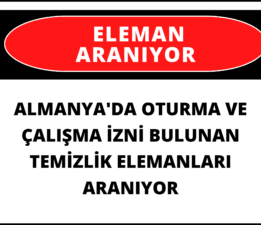 Dortmund’da temizlik elemanları aranıyor